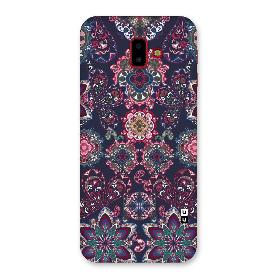 Navy Blue Bloom Pattern Back Case for Galaxy J6 Plus