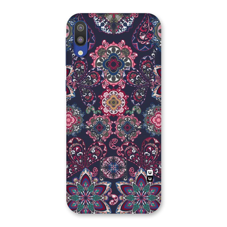 Navy Blue Bloom Pattern Back Case for Galaxy M10