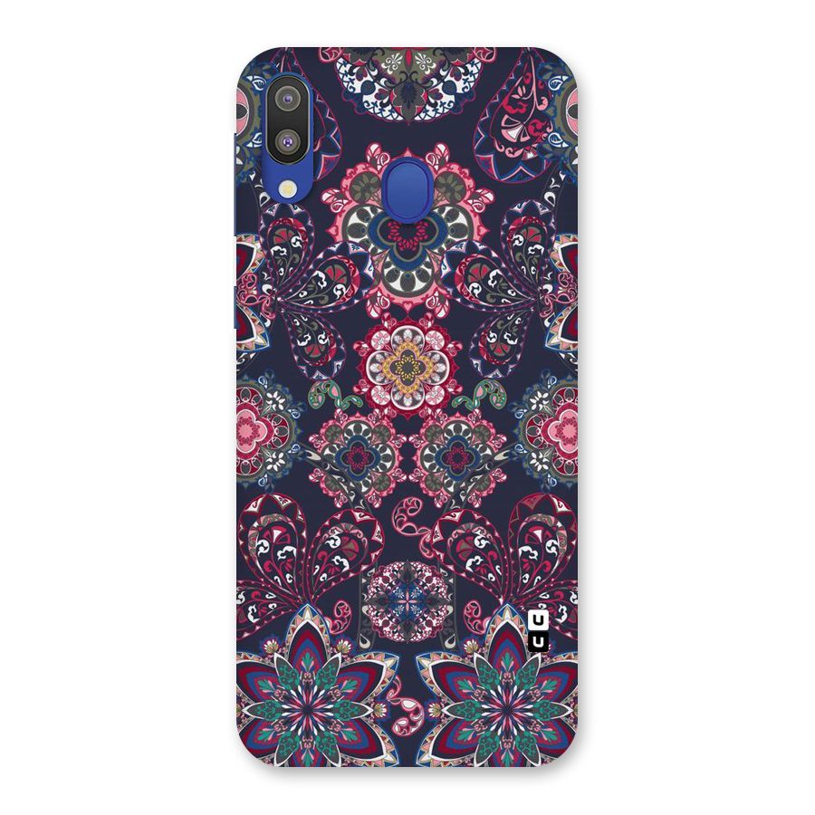 Navy Blue Bloom Pattern Back Case for Galaxy M20
