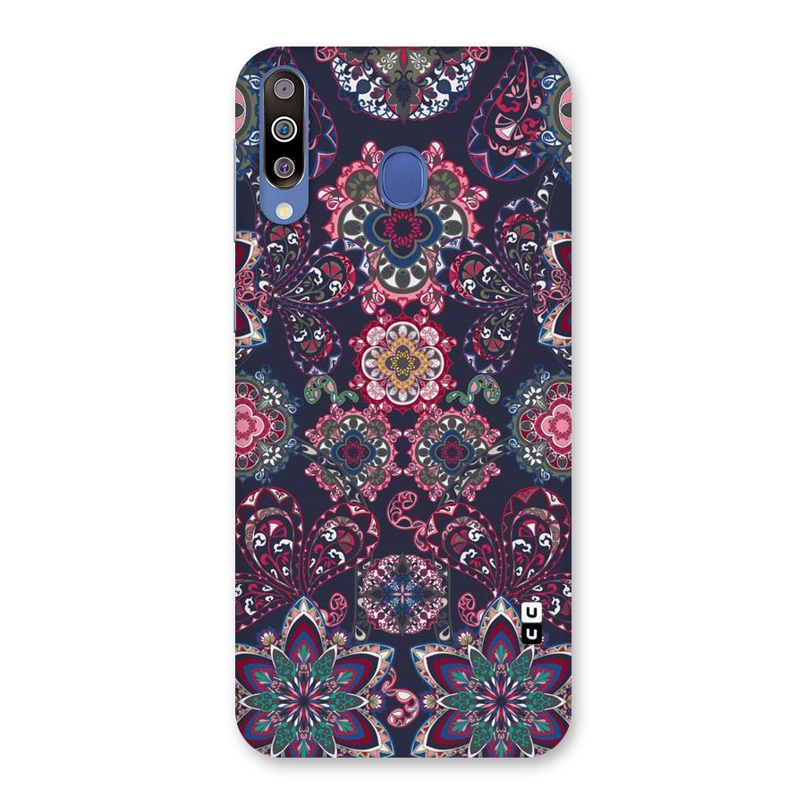 Navy Blue Bloom Pattern Back Case for Galaxy M30