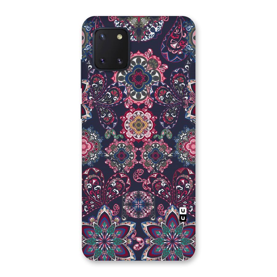 Navy Blue Bloom Pattern Back Case for Galaxy Note 10 Lite