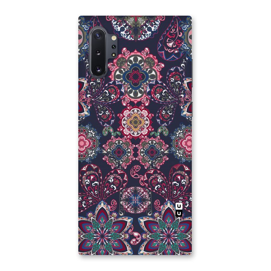Navy Blue Bloom Pattern Back Case for Galaxy Note 10 Plus