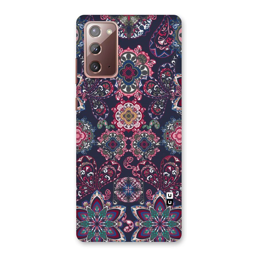 Navy Blue Bloom Pattern Back Case for Galaxy Note 20