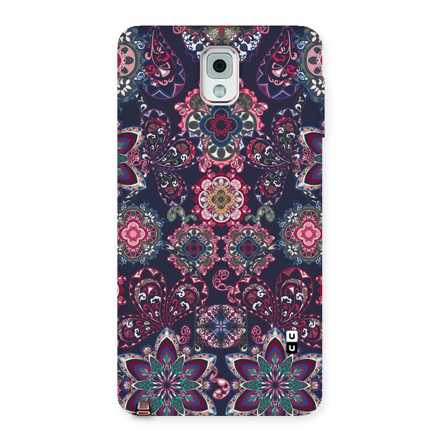 Navy Blue Bloom Pattern Back Case for Galaxy Note 3