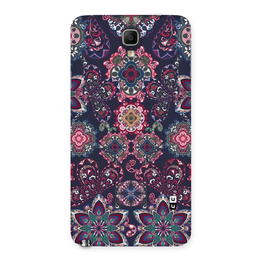 Navy Blue Bloom Pattern Back Case for Galaxy Note 3 Neo