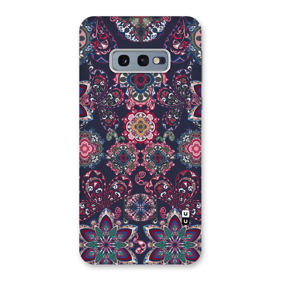 Navy Blue Bloom Pattern Back Case for Galaxy S10e
