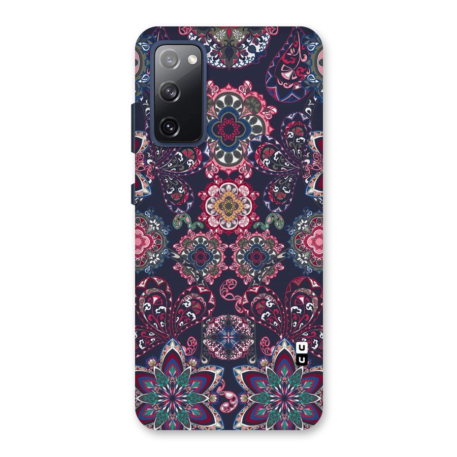 Navy Blue Bloom Pattern Back Case for Galaxy S20 FE
