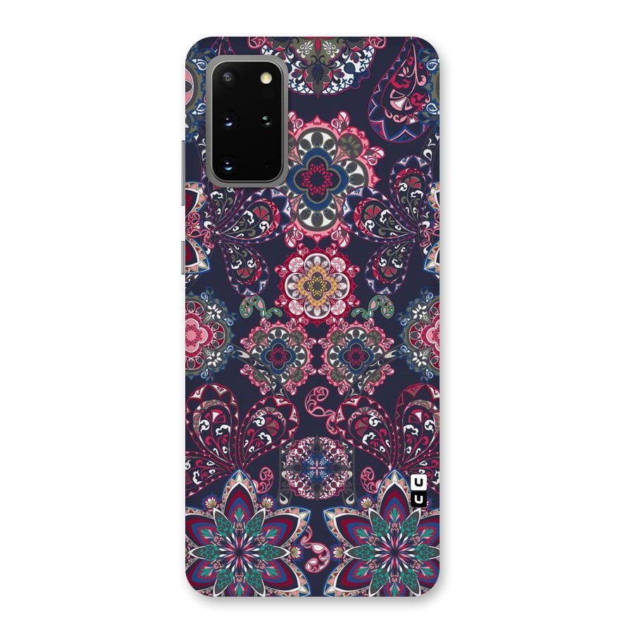 Navy Blue Bloom Pattern Back Case for Galaxy S20 Plus