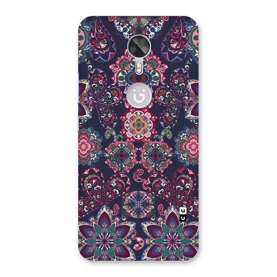 Navy Blue Bloom Pattern Back Case for Gionee A1