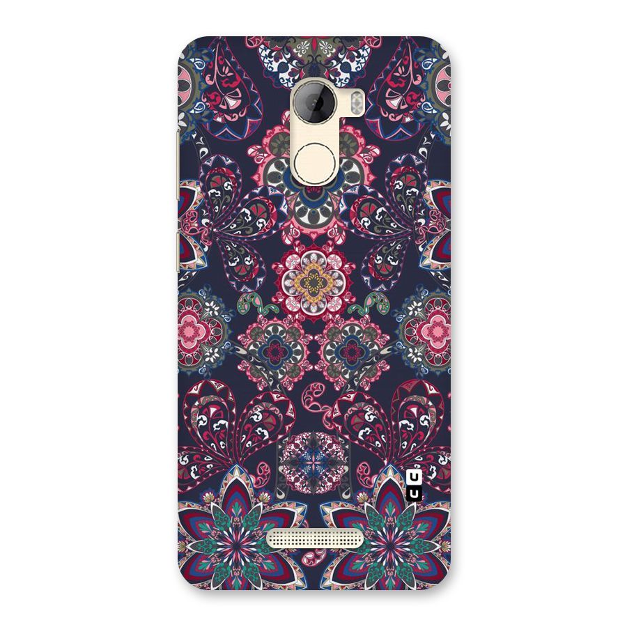 Navy Blue Bloom Pattern Back Case for Gionee A1 LIte