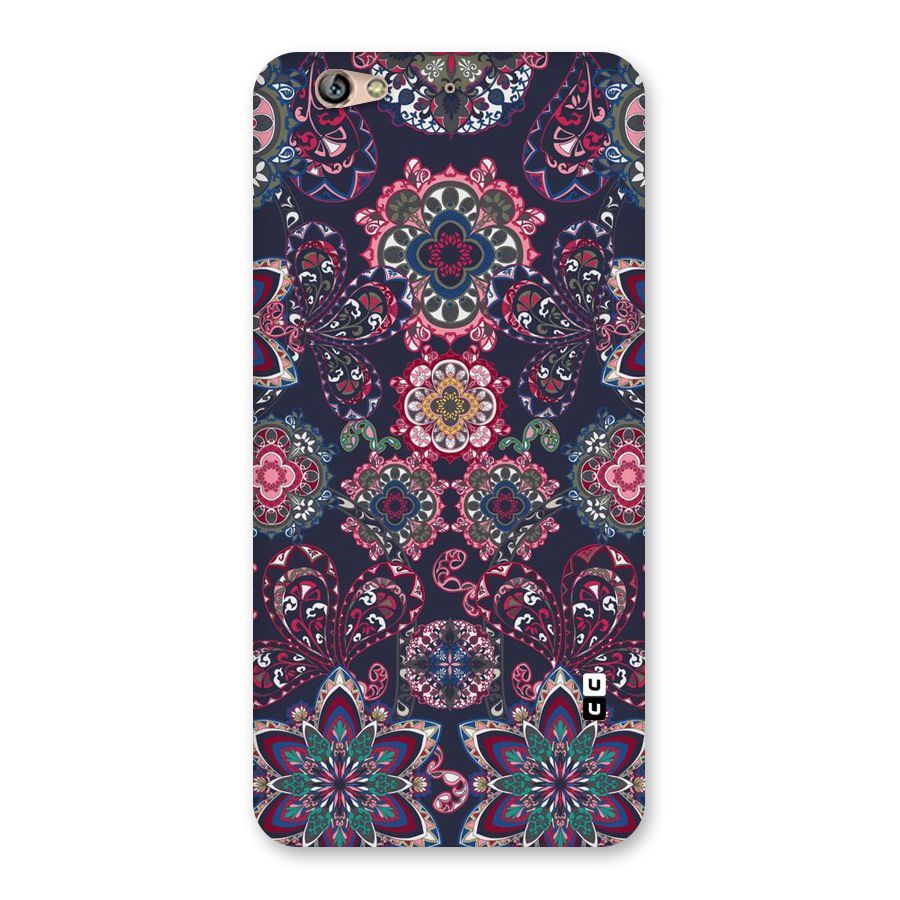 Navy Blue Bloom Pattern Back Case for Gionee S6