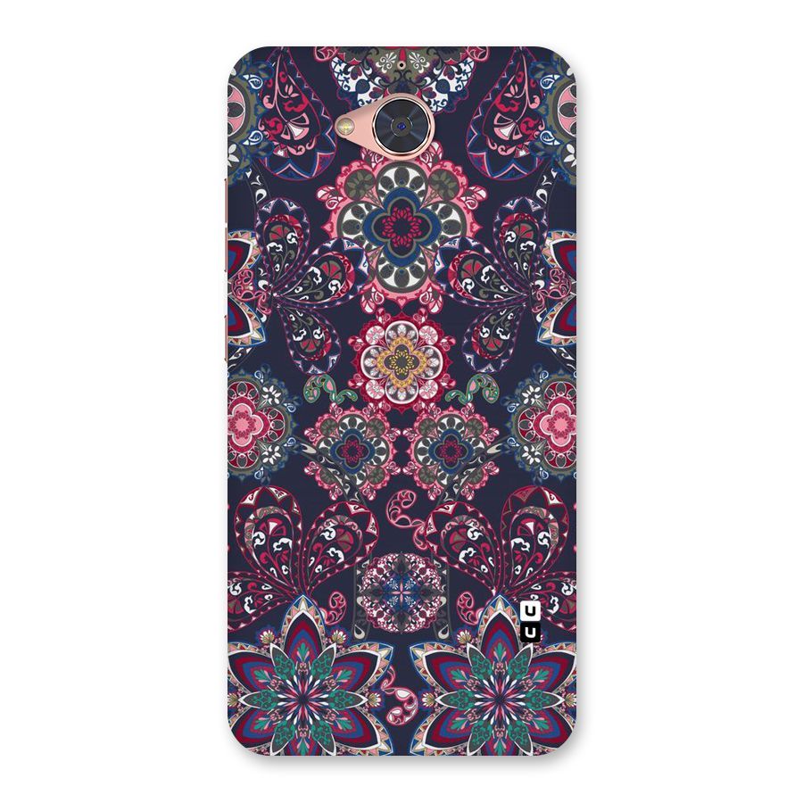 Navy Blue Bloom Pattern Back Case for Gionee S6 Pro