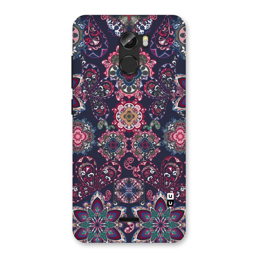 Navy Blue Bloom Pattern Back Case for Gionee X1