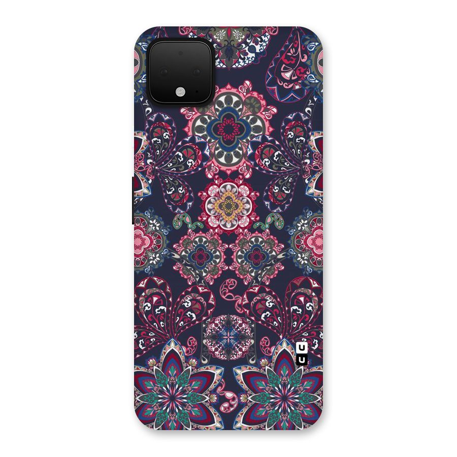 Navy Blue Bloom Pattern Back Case for Google Pixel 4 XL