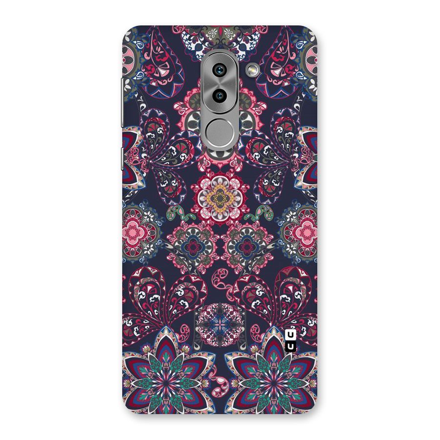 Navy Blue Bloom Pattern Back Case for Honor 6X