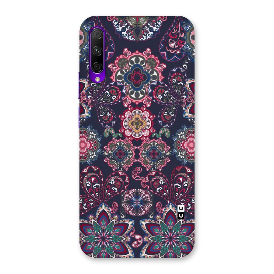 Navy Blue Bloom Pattern Back Case for Honor 9X Pro