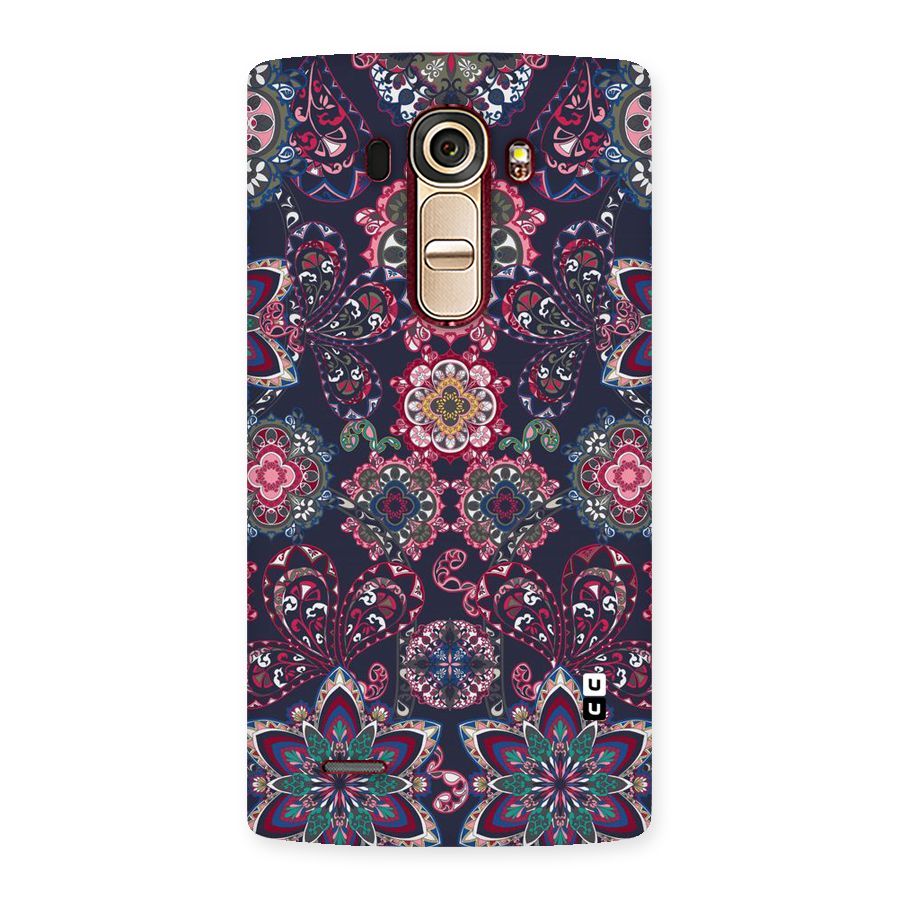 Navy Blue Bloom Pattern Back Case for LG G4