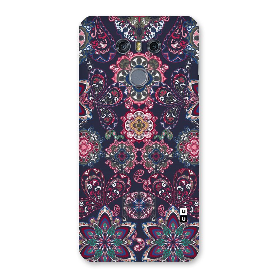 Navy Blue Bloom Pattern Back Case for LG G6