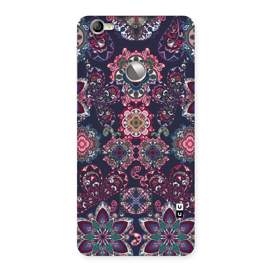 Navy Blue Bloom Pattern Back Case for LeTV Le 1s