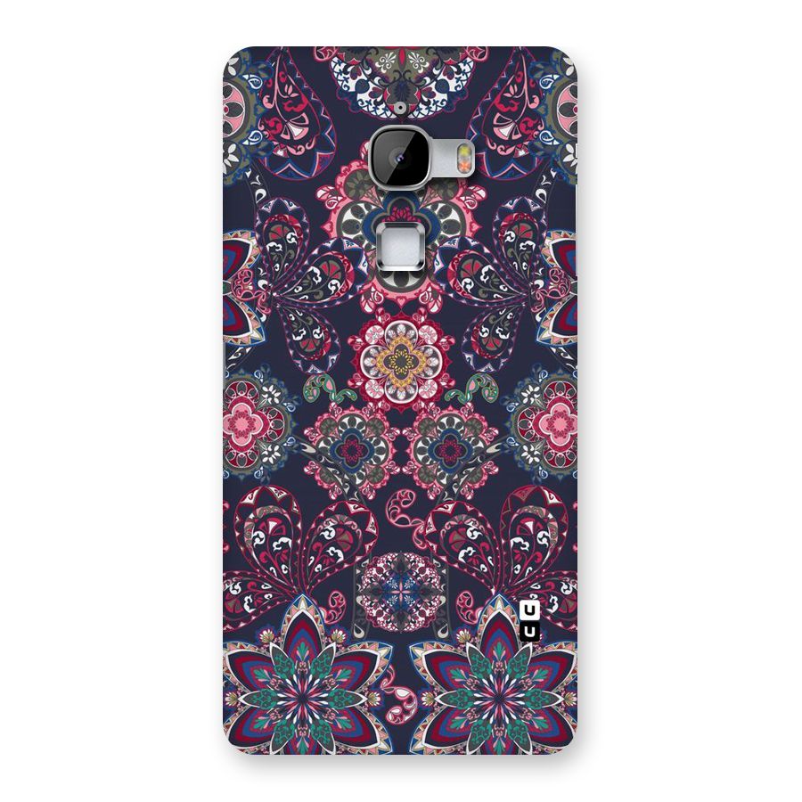 Navy Blue Bloom Pattern Back Case for LeTv Le Max