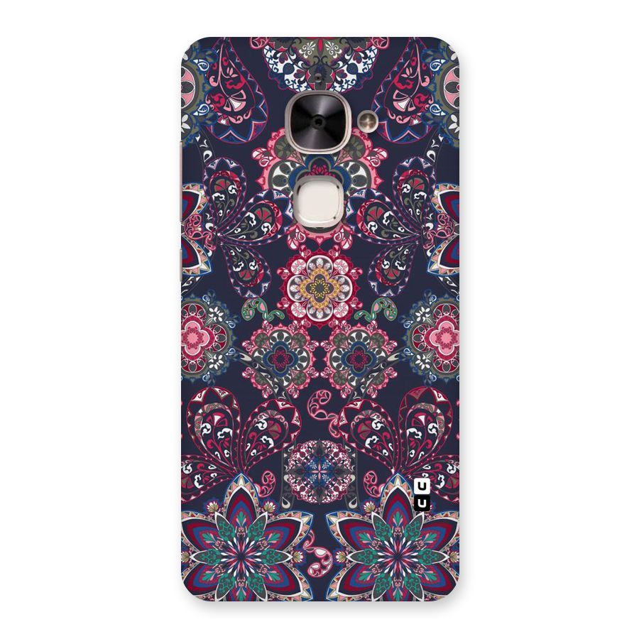 Navy Blue Bloom Pattern Back Case for Le 2