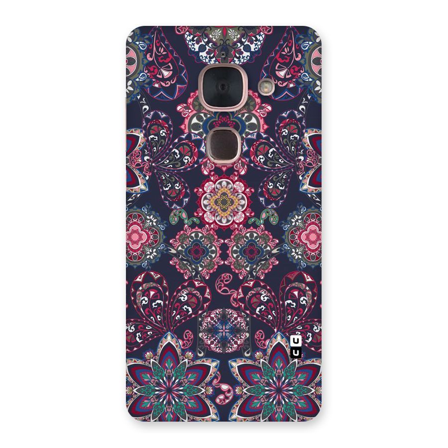 Navy Blue Bloom Pattern Back Case for Le Max 2
