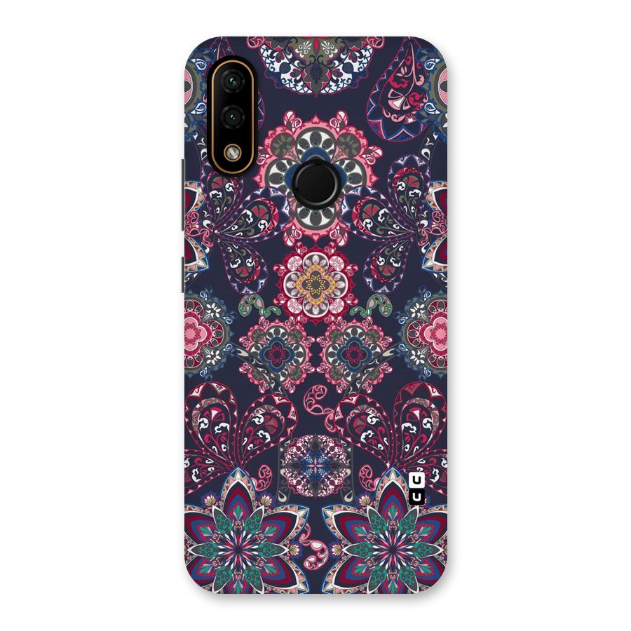 Navy Blue Bloom Pattern Back Case for Lenovo A6 Note