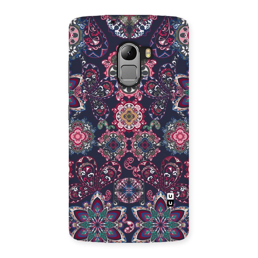 Navy Blue Bloom Pattern Back Case for Lenovo K4 Note