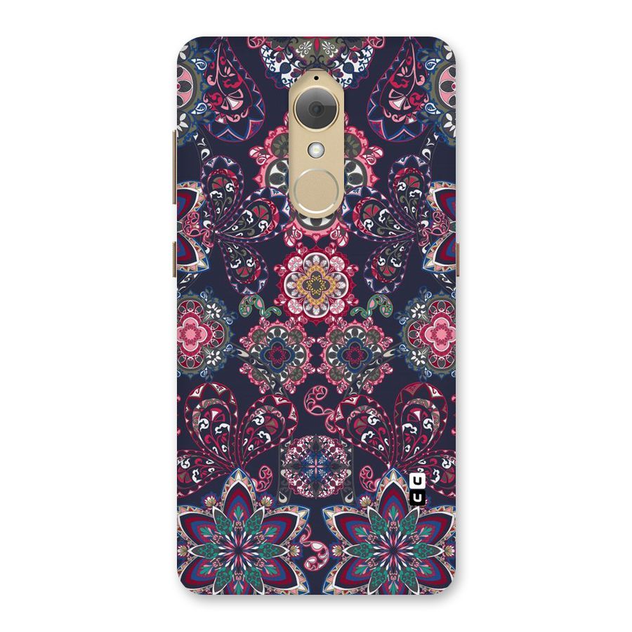 Navy Blue Bloom Pattern Back Case for Lenovo K8