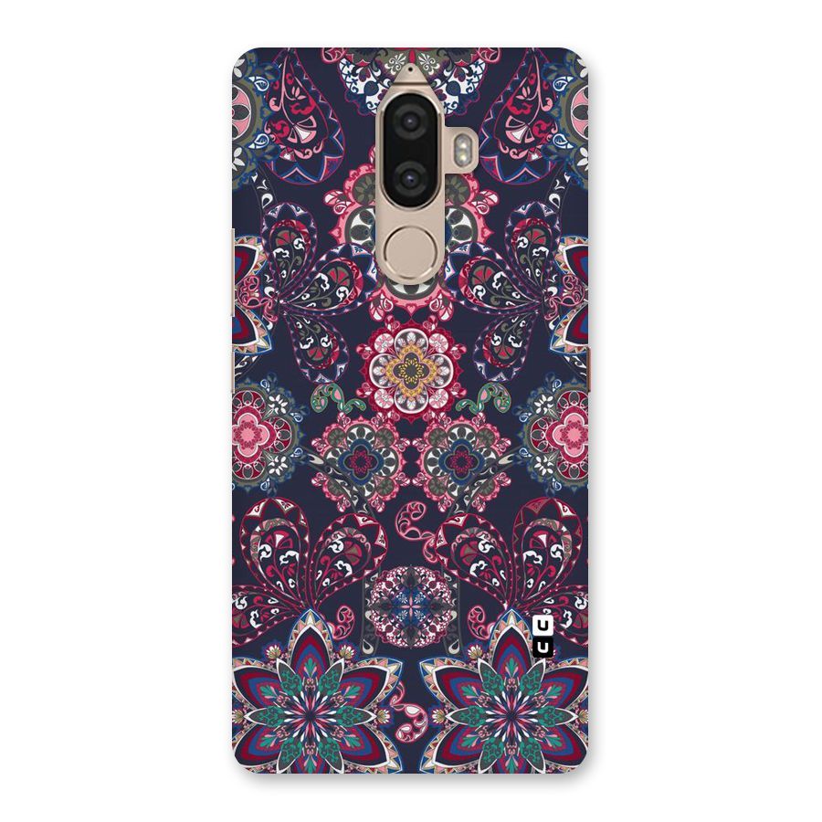 Navy Blue Bloom Pattern Back Case for Lenovo K8 Note