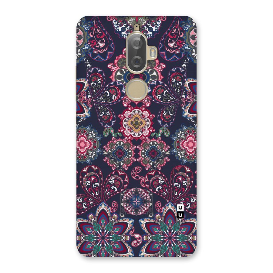 Navy Blue Bloom Pattern Back Case for Lenovo K8 Plus
