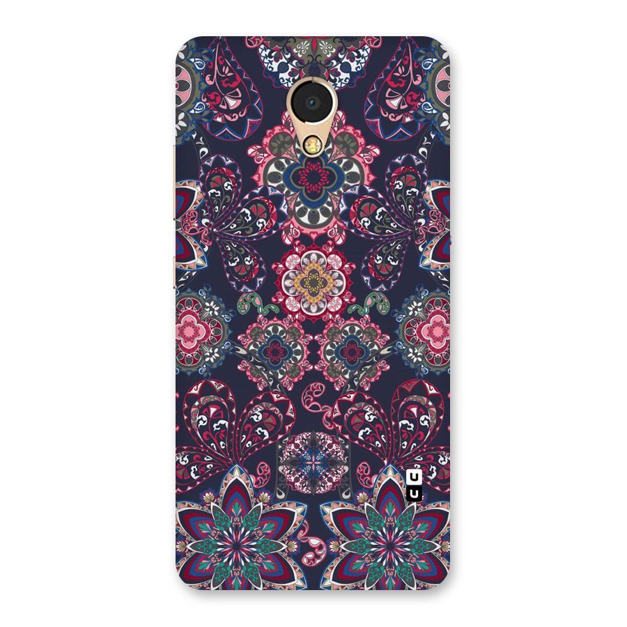 Navy Blue Bloom Pattern Back Case for Lenovo P2