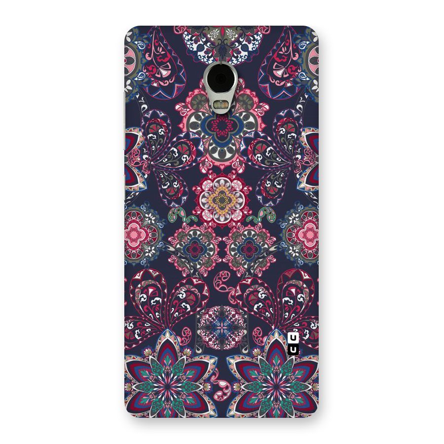 Navy Blue Bloom Pattern Back Case for Lenovo Vibe P1