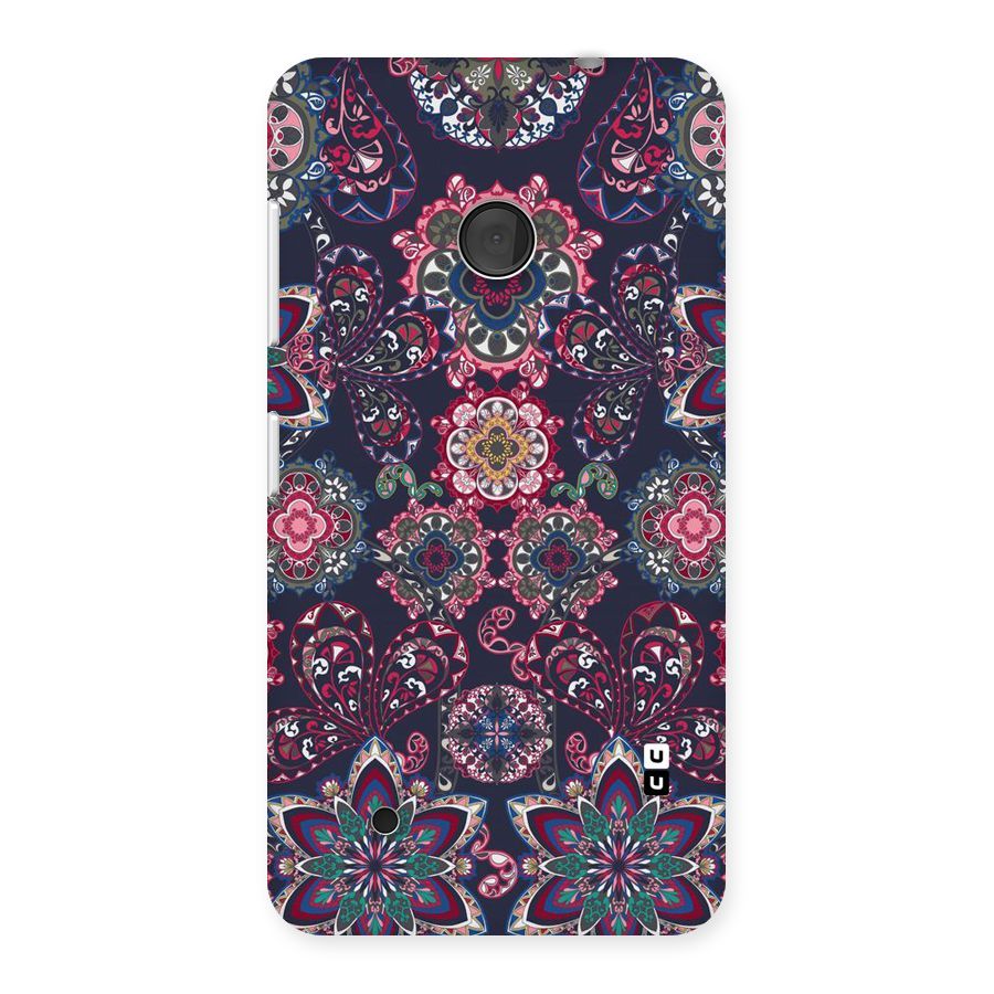 Navy Blue Bloom Pattern Back Case for Lumia 530