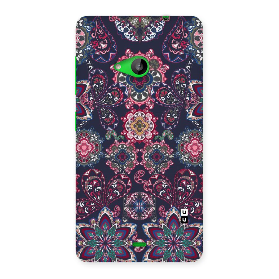 Navy Blue Bloom Pattern Back Case for Lumia 535