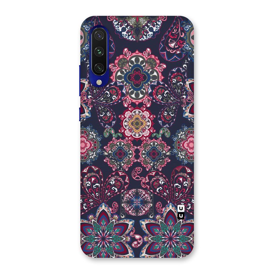 Navy Blue Bloom Pattern Back Case for Mi A3