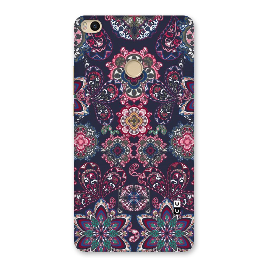 Navy Blue Bloom Pattern Back Case for Mi Max 2