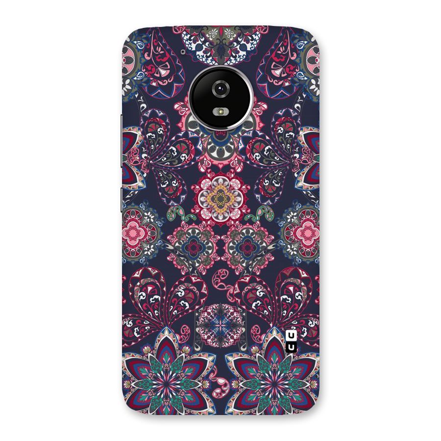 Navy Blue Bloom Pattern Back Case for Moto G5