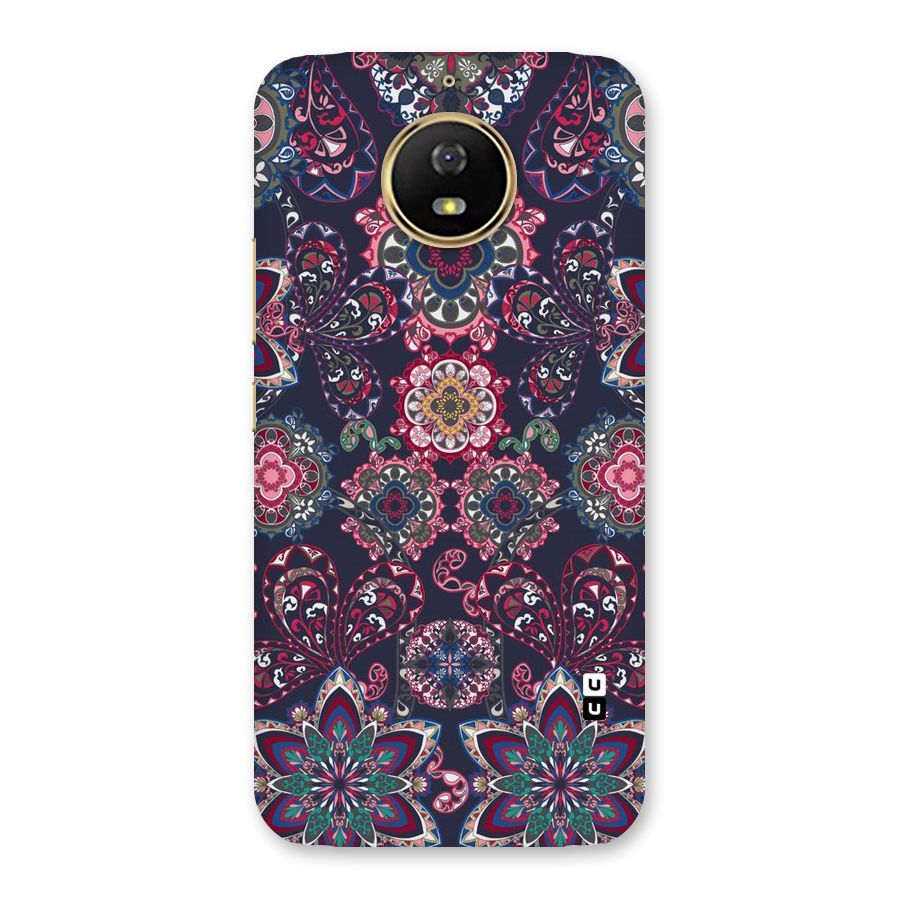 Navy Blue Bloom Pattern Back Case for Moto G5s