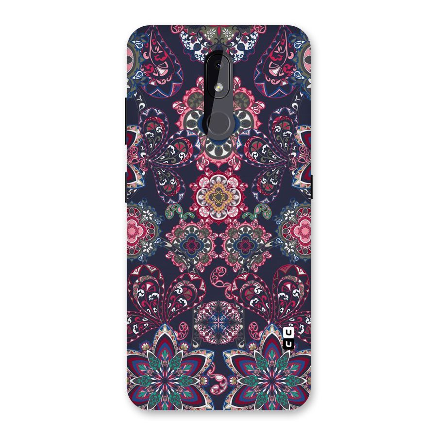 Navy Blue Bloom Pattern Back Case for Nokia 3.2