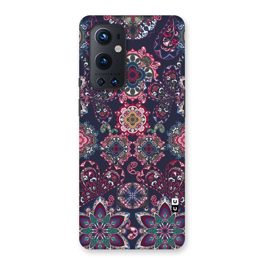 Navy Blue Bloom Pattern Back Case for OnePlus 9 Pro