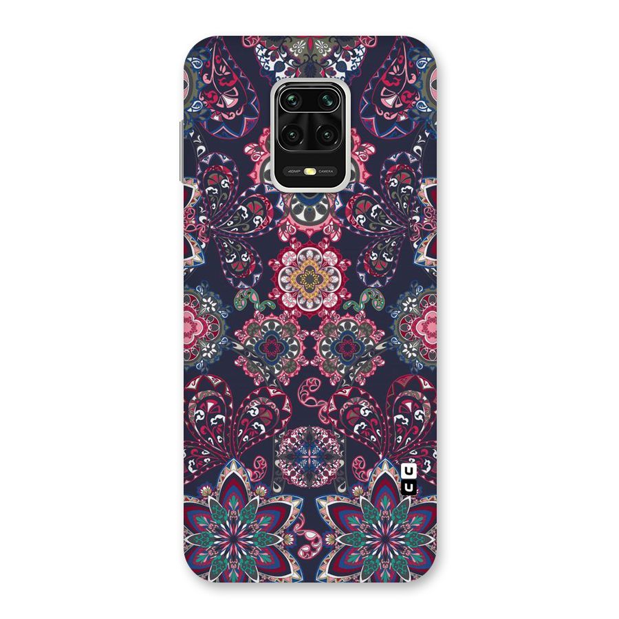 Navy Blue Bloom Pattern Back Case for Poco M2 Pro