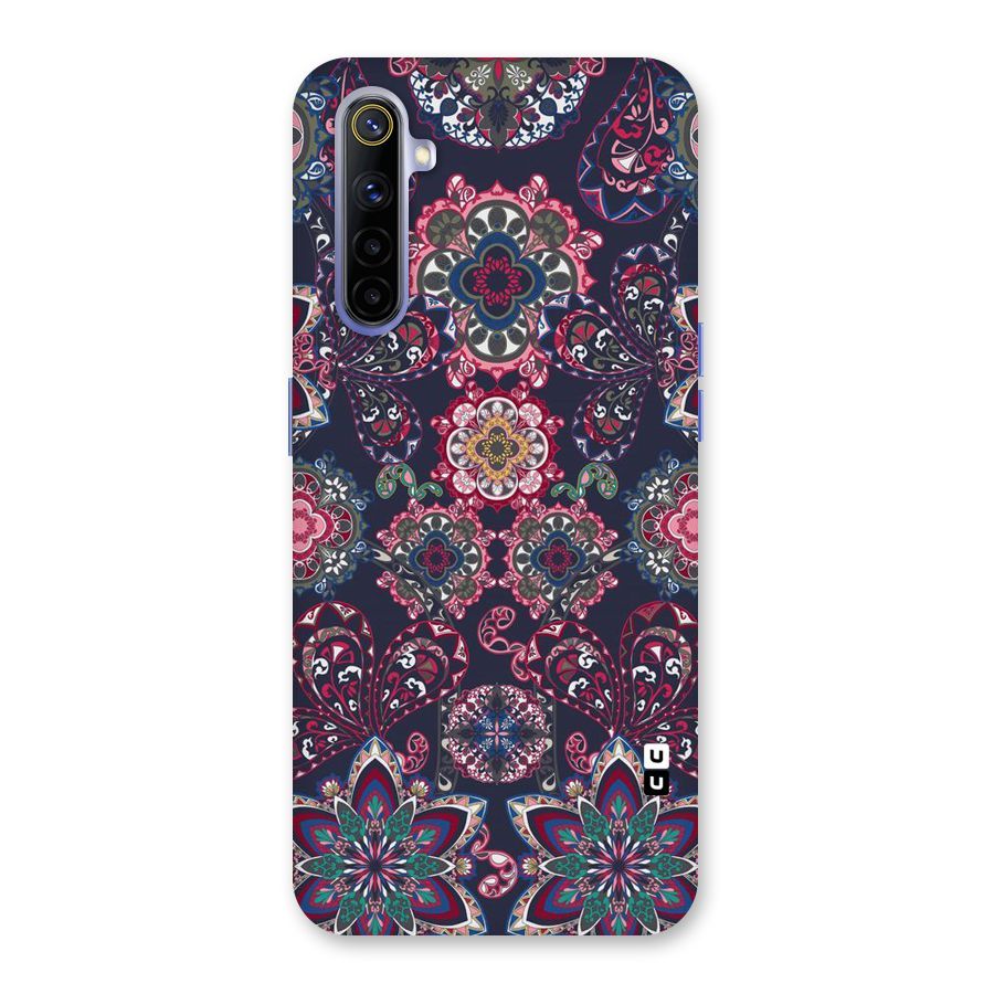 Navy Blue Bloom Pattern Back Case for Realme 6