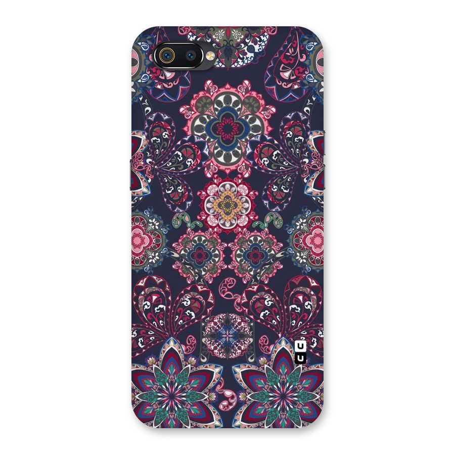 Navy Blue Bloom Pattern Back Case for Realme C2