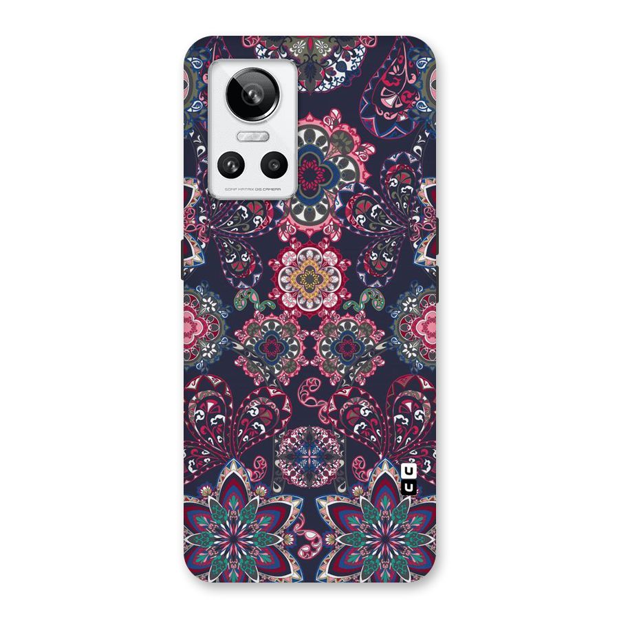 Navy Blue Bloom Pattern Back Case for Realme GT Neo 3