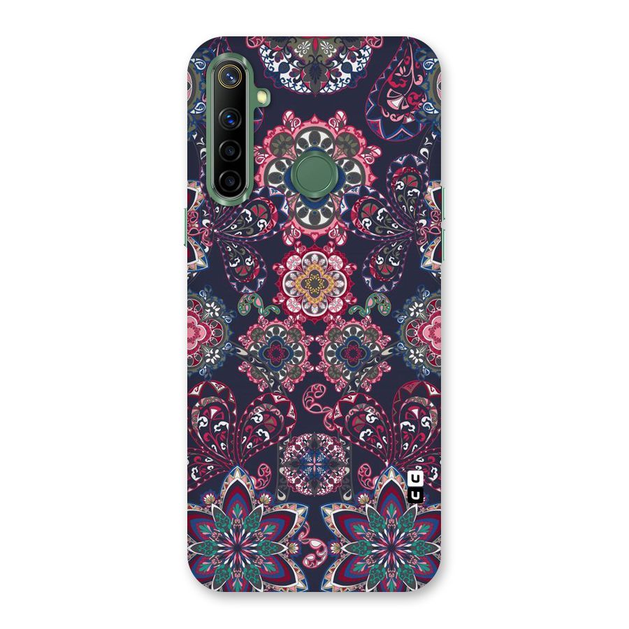 Navy Blue Bloom Pattern Back Case for Realme Narzo 10