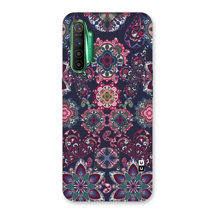 Navy Blue Bloom Pattern Back Case for Realme X2