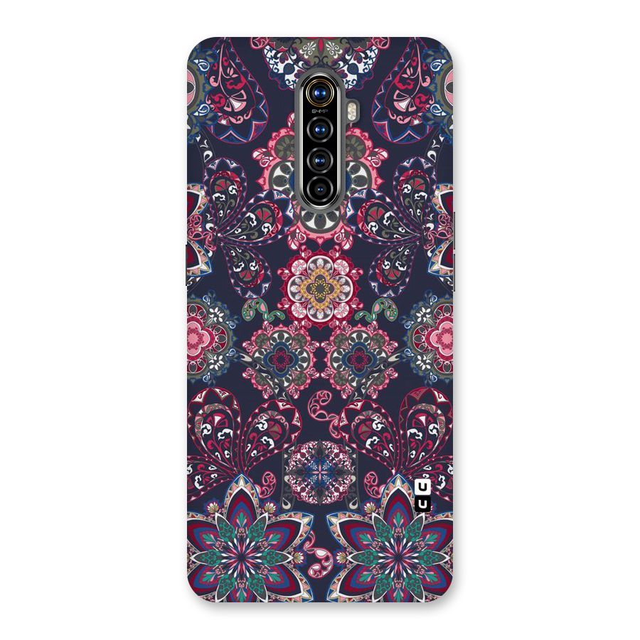 Navy Blue Bloom Pattern Back Case for Realme X2 Pro