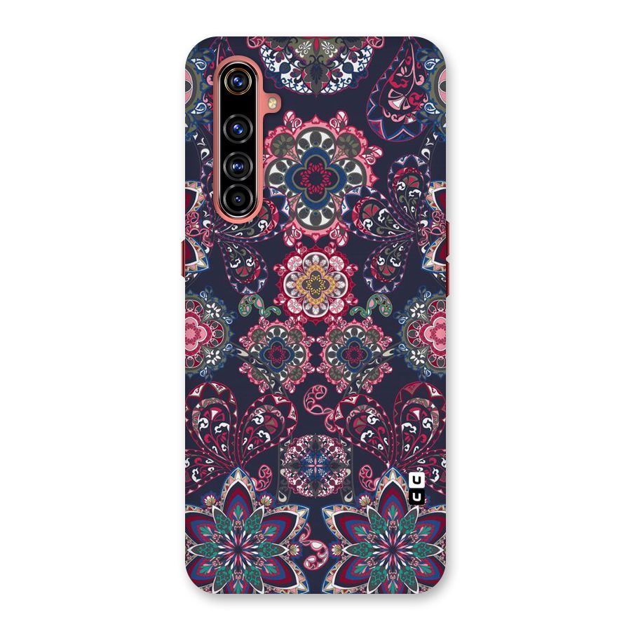 Navy Blue Bloom Pattern Back Case for Realme X50 Pro