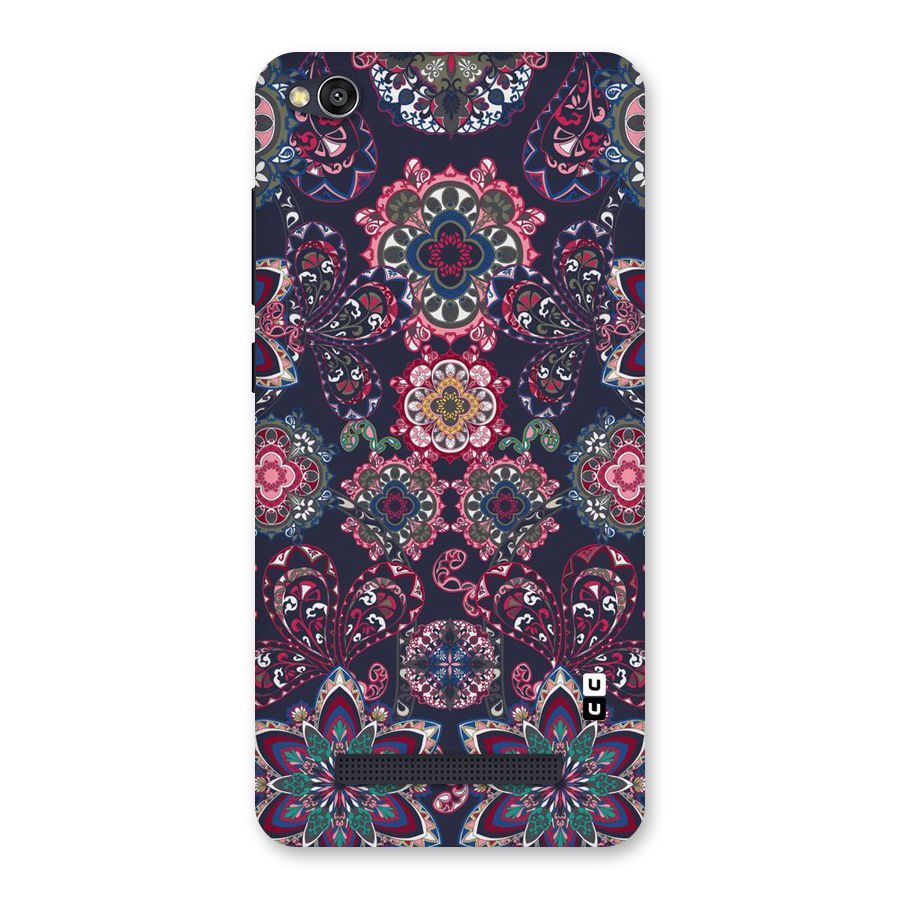 Navy Blue Bloom Pattern Back Case for Redmi 4A